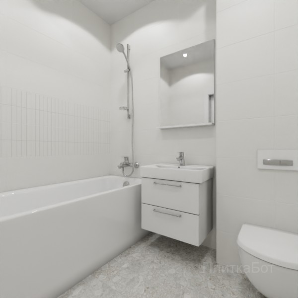 LB Ceramics 2026, Спектр, Два декора над ванной и основная плитка №1