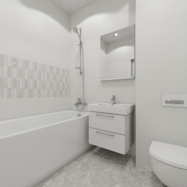 LB Ceramics 2026, Спектр, Два декора над ванной и основная плитка №3