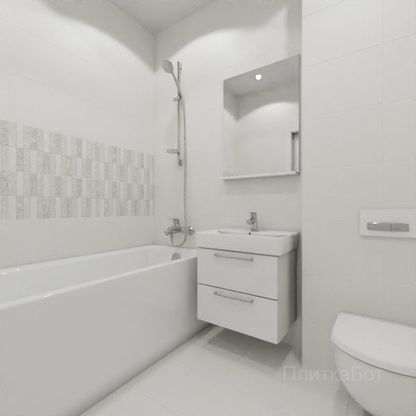 LB Ceramics 2026, Спектр, Два декора над ванной и основная плитка №4