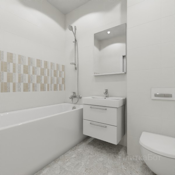 LB Ceramics 2026, Спектр, Два декора над ванной и основная плитка №5