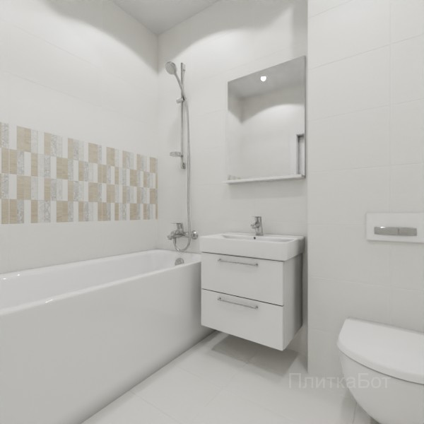 LB Ceramics 2026, Спектр, Два декора над ванной и основная плитка №6