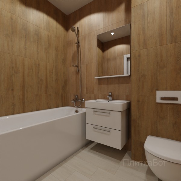 LB Ceramics 2026, Венский Лес, Контрастные стены вертикально, контраст у инсталляции, палубная №11