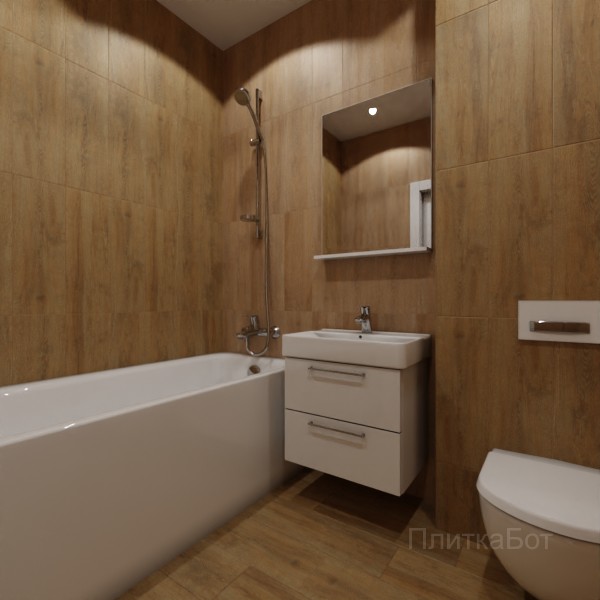 LB Ceramics 2026, Венский Лес, Контрастные стены вертикально, контраст у инсталляции, палубная №12