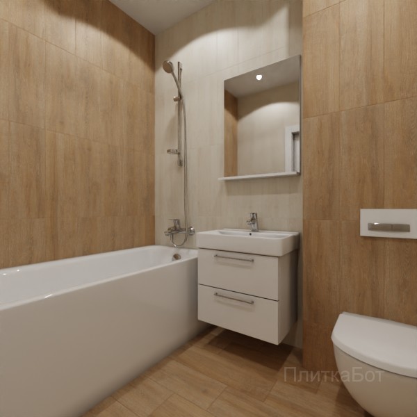 LB Ceramics 2026, Венский Лес, Контрастные стены вертикально, контраст у инсталляции, палубная №19