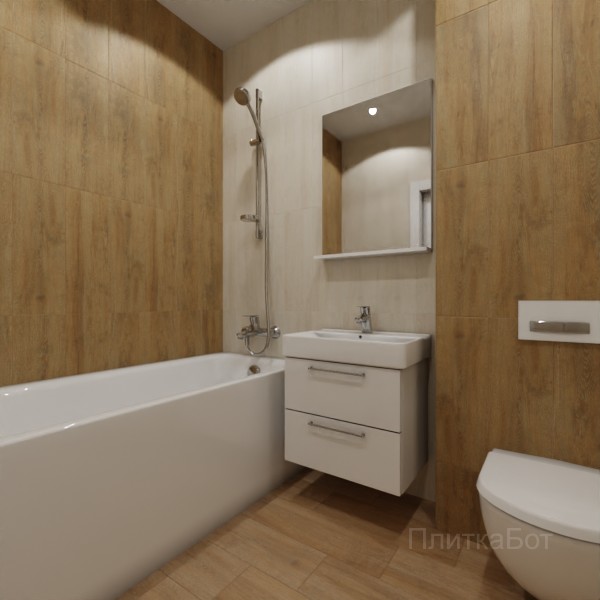 LB Ceramics 2026, Венский Лес, Контрастные стены вертикально, контраст у инсталляции, палубная №22