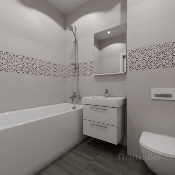 LB Ceramics 2026, Винтаж Вуд, Декор по центру №3