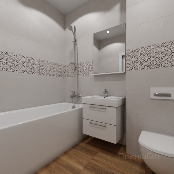 LB Ceramics 2026, Винтаж Вуд, Декор по центру №4