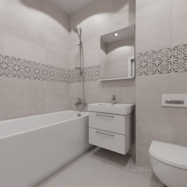 LB Ceramics 2026, Винтаж Вуд, Декор по центру №7