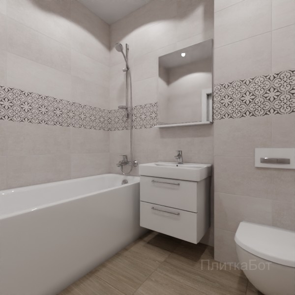 LB Ceramics 2026, Винтаж Вуд, Декор по центру №8