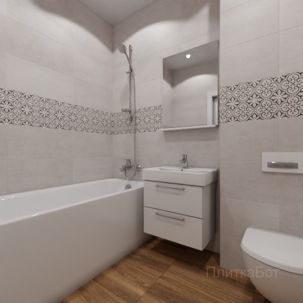LB Ceramics 2026, Винтаж Вуд, Декор по центру №10
