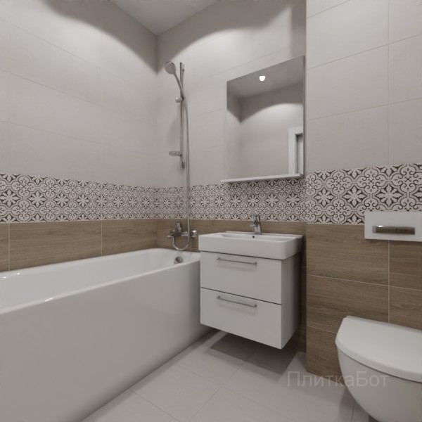 LB Ceramics 2026, Винтаж Вуд, Низ-верх и декор №1