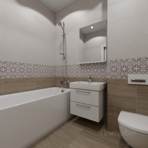 LB Ceramics 2026, Винтаж Вуд, Низ-верх и декор №2