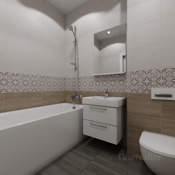 LB Ceramics 2026, Винтаж Вуд, Низ-верх и декор №3