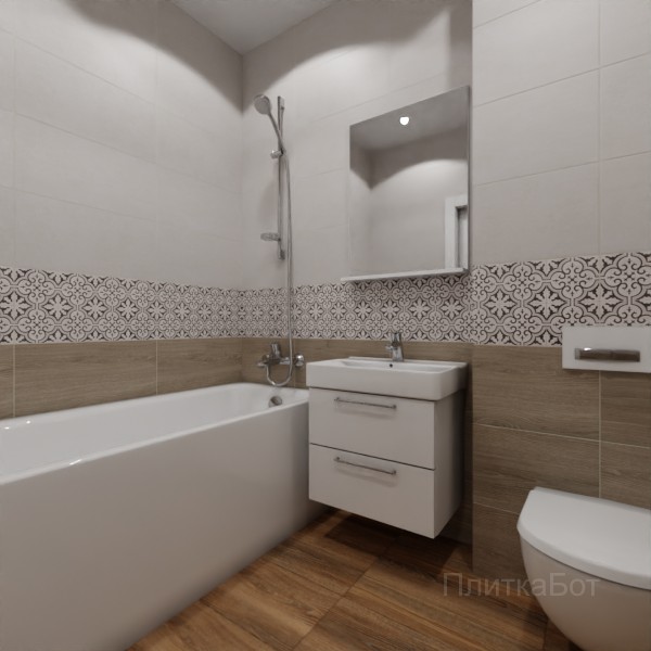 LB Ceramics 2026, Винтаж Вуд, Низ-верх и декор №4