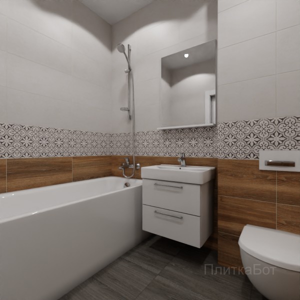 LB Ceramics 2026, Винтаж Вуд, Низ-верх и декор №15