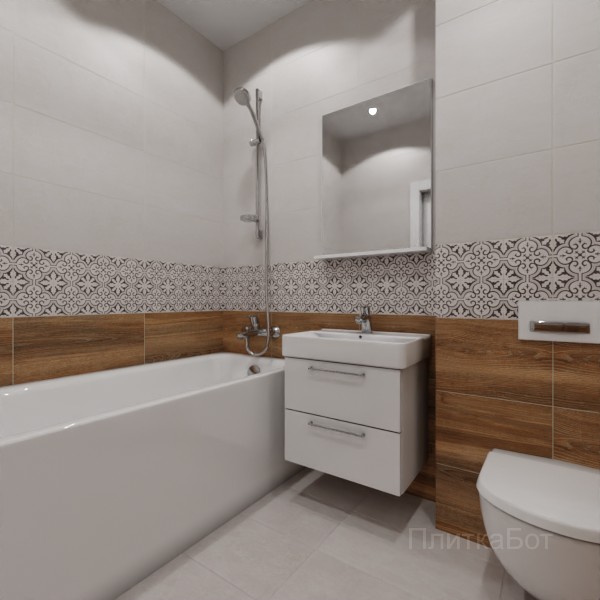 LB Ceramics 2026, Винтаж Вуд, Низ-верх и декор №17