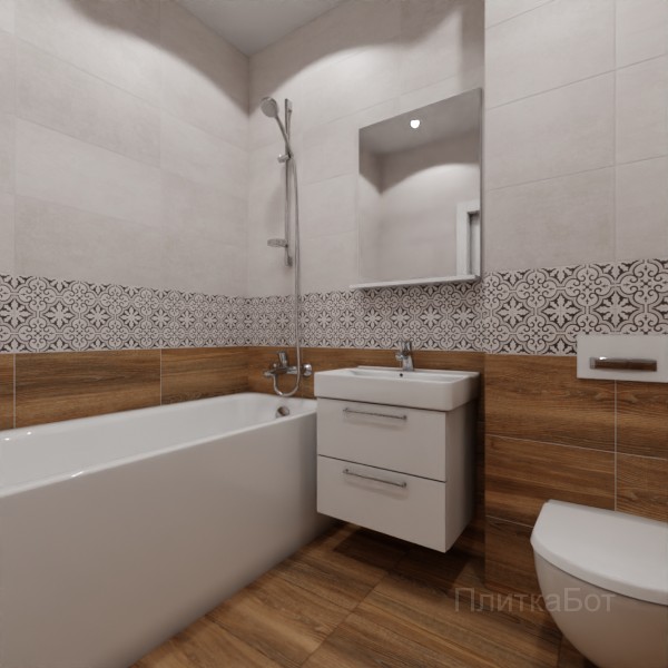 LB Ceramics 2026, Винтаж Вуд, Низ-верх и декор №34