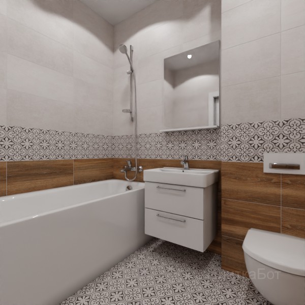LB Ceramics 2026, Винтаж Вуд, Низ-верх и декор №36