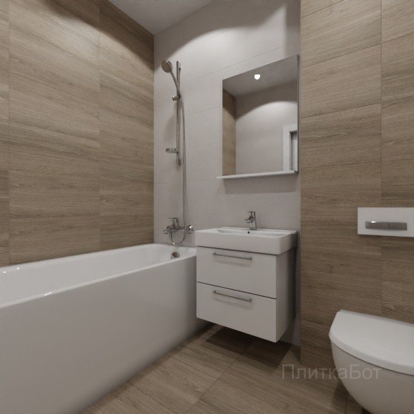 LB Ceramics 2026, Винтаж Вуд, Контрастные стены, контраст у инсталляции №38