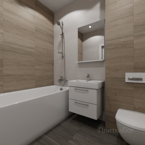 LB Ceramics 2026, Винтаж Вуд, Контрастные стены, контраст у инсталляции №39