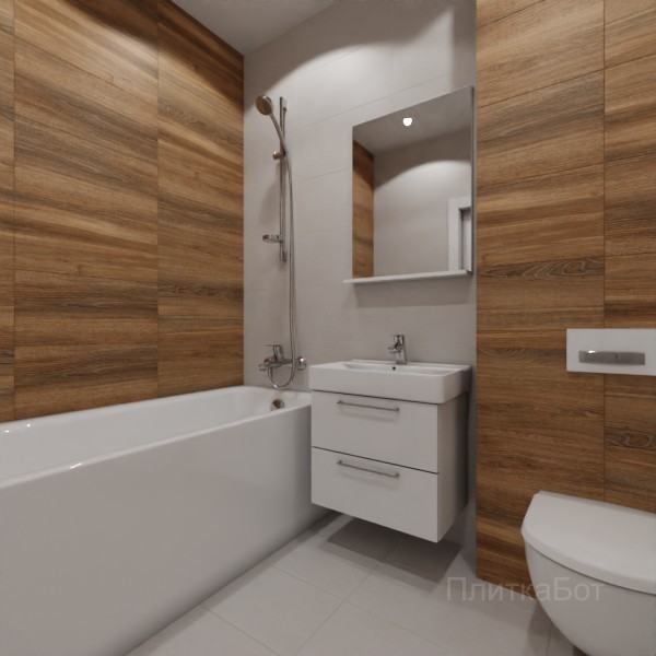 LB Ceramics 2026, Винтаж Вуд, Контрастные стены, контраст у инсталляции №49