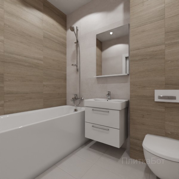 LB Ceramics 2026, Винтаж Вуд, Контрастные стены, контраст у инсталляции №91