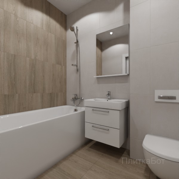 LB Ceramics 2026, Винтаж Вуд, Контрастные стены вертикально №38