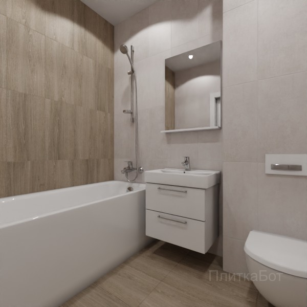 LB Ceramics 2026, Винтаж Вуд, Контрастные стены вертикально №44
