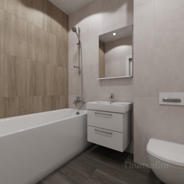 LB Ceramics 2026, Винтаж Вуд, Контрастные стены вертикально №45