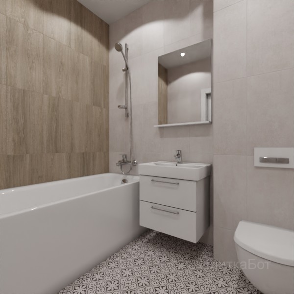 LB Ceramics 2026, Винтаж Вуд, Контрастные стены вертикально №48