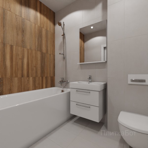 LB Ceramics 2026, Винтаж Вуд, Контрастные стены вертикально №61