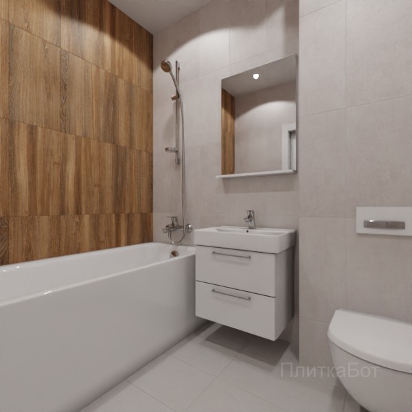 LB Ceramics 2026, Винтаж Вуд, Контрастные стены вертикально №67