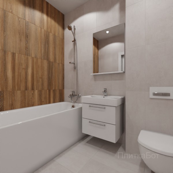 LB Ceramics 2026, Винтаж Вуд, Контрастные стены вертикально №71