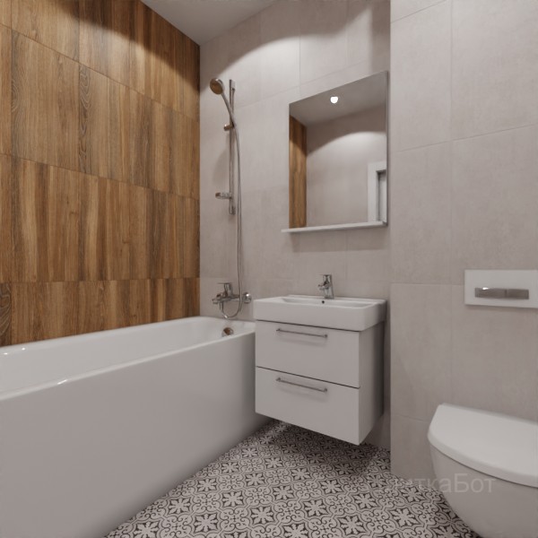 LB Ceramics 2026, Винтаж Вуд, Контрастные стены вертикально №72