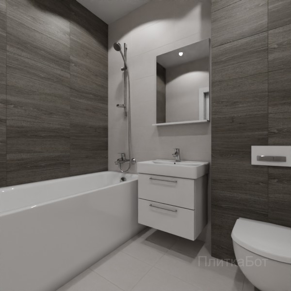 LB Ceramics 2026, Винтаж Вуд, Контрастные стены, контраст у инсталляции №43