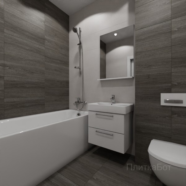 LB Ceramics 2026, Винтаж Вуд, Контрастные стены, контраст у инсталляции №45