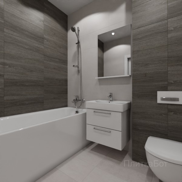 LB Ceramics 2026, Винтаж Вуд, Контрастные стены, контраст у инсталляции №47