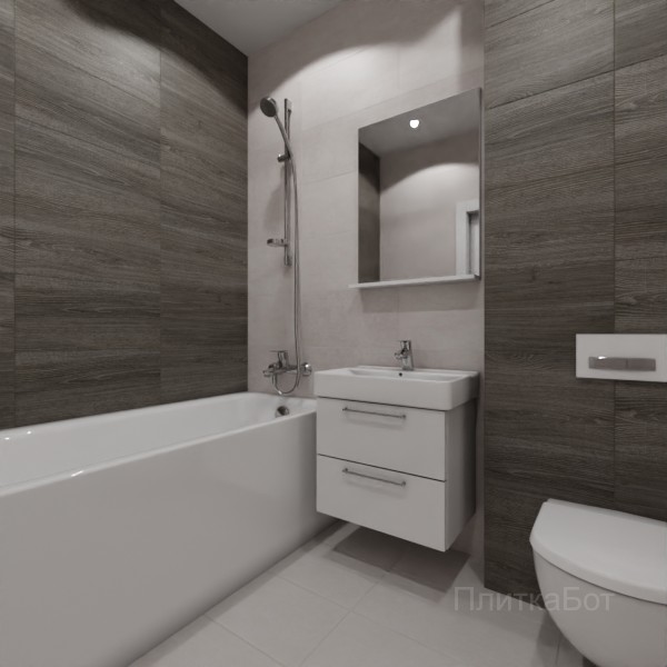 LB Ceramics 2026, Винтаж Вуд, Контрастные стены, контраст у инсталляции №97