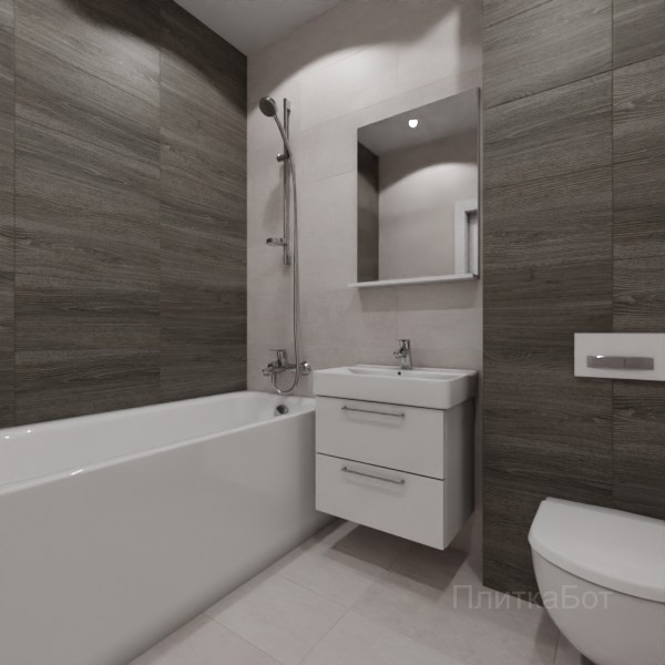 LB Ceramics 2026, Винтаж Вуд, Контрастные стены, контраст у инсталляции №101