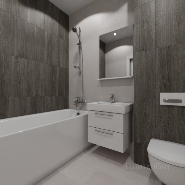 LB Ceramics 2026, Винтаж Вуд, Контрастные стены вертикально, контраст у инсталляции №47