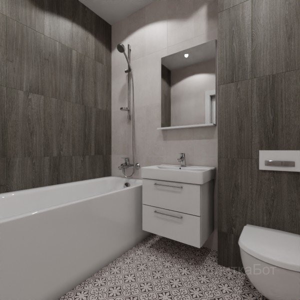 LB Ceramics 2026, Винтаж Вуд, Контрастные стены вертикально, контраст у инсталляции №102