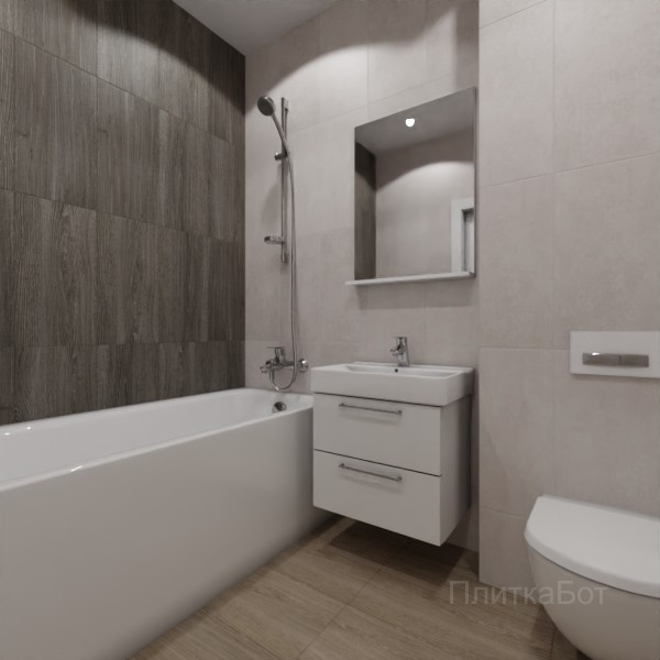 LB Ceramics 2026, Винтаж Вуд, Контрастные стены вертикально №56