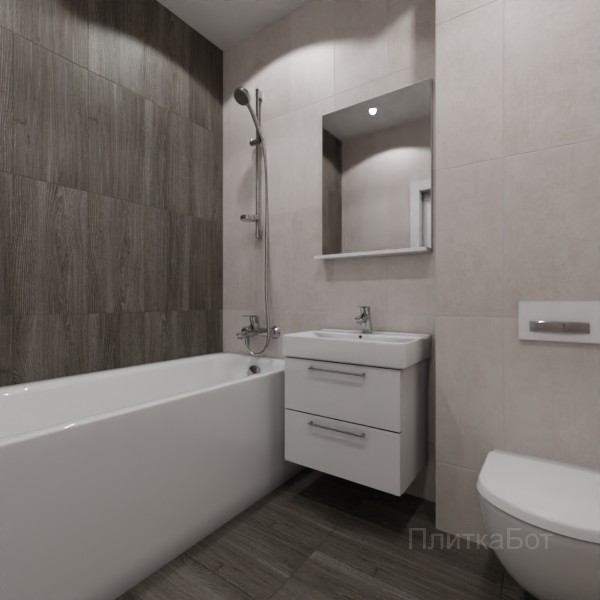 LB Ceramics 2026, Винтаж Вуд, Контрастные стены вертикально №57