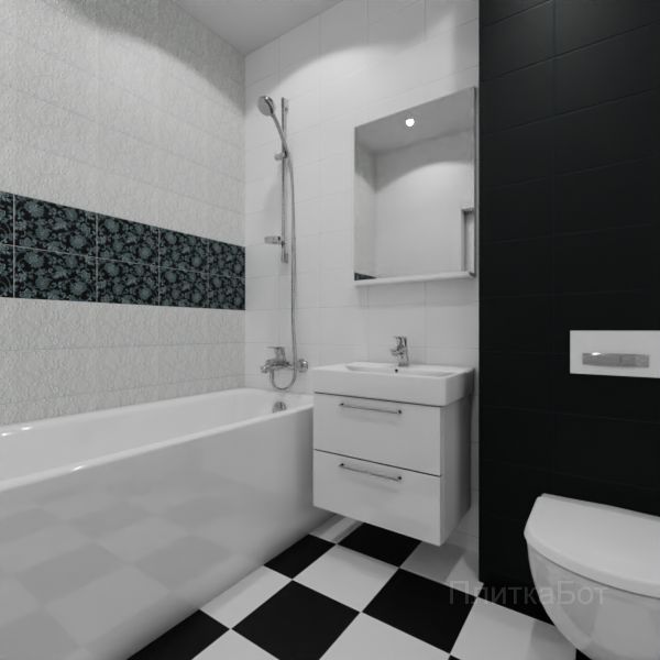 Kerama Marazzi, Аджанта, Два декора над ванной №25