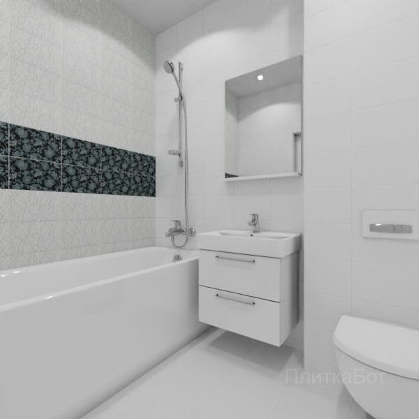 Kerama Marazzi, Аджанта, Два декора над ванной №36