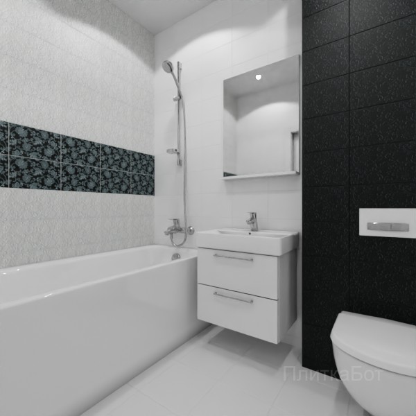 Kerama Marazzi, Аджанта, Два декора над ванной №30