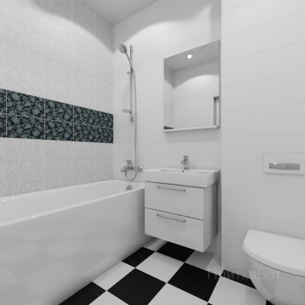 Kerama Marazzi, Аджанта, Два декора над ванной №34