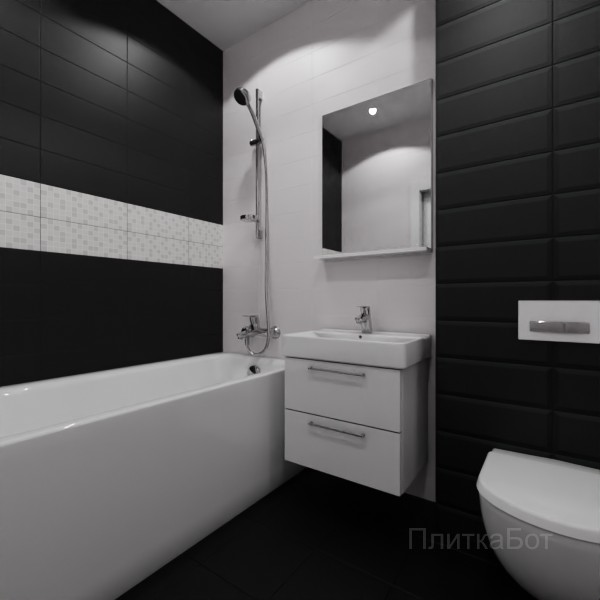Kerama Marazzi, Бельканто, Два декора над ванной №87