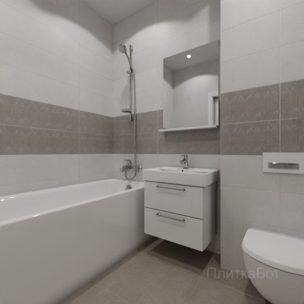 Kerama Marazzi, Безана (серый), Два декора