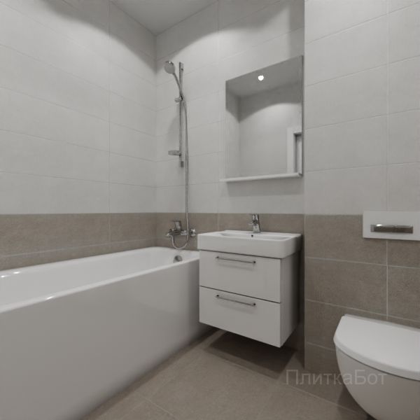 Kerama Marazzi, Безана (серый), Низ-верх № 1